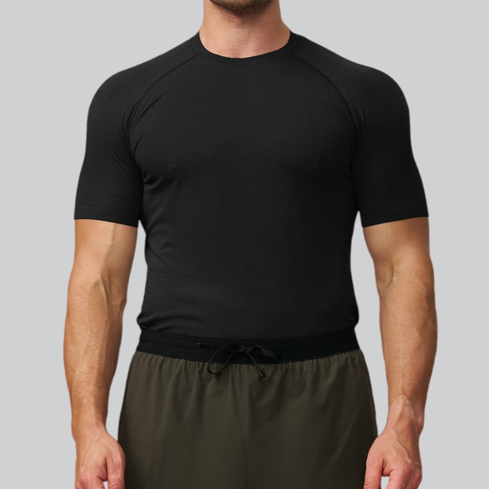Men's Solid Color Sports T-shi - Sports Equipment Logo 评论和价格