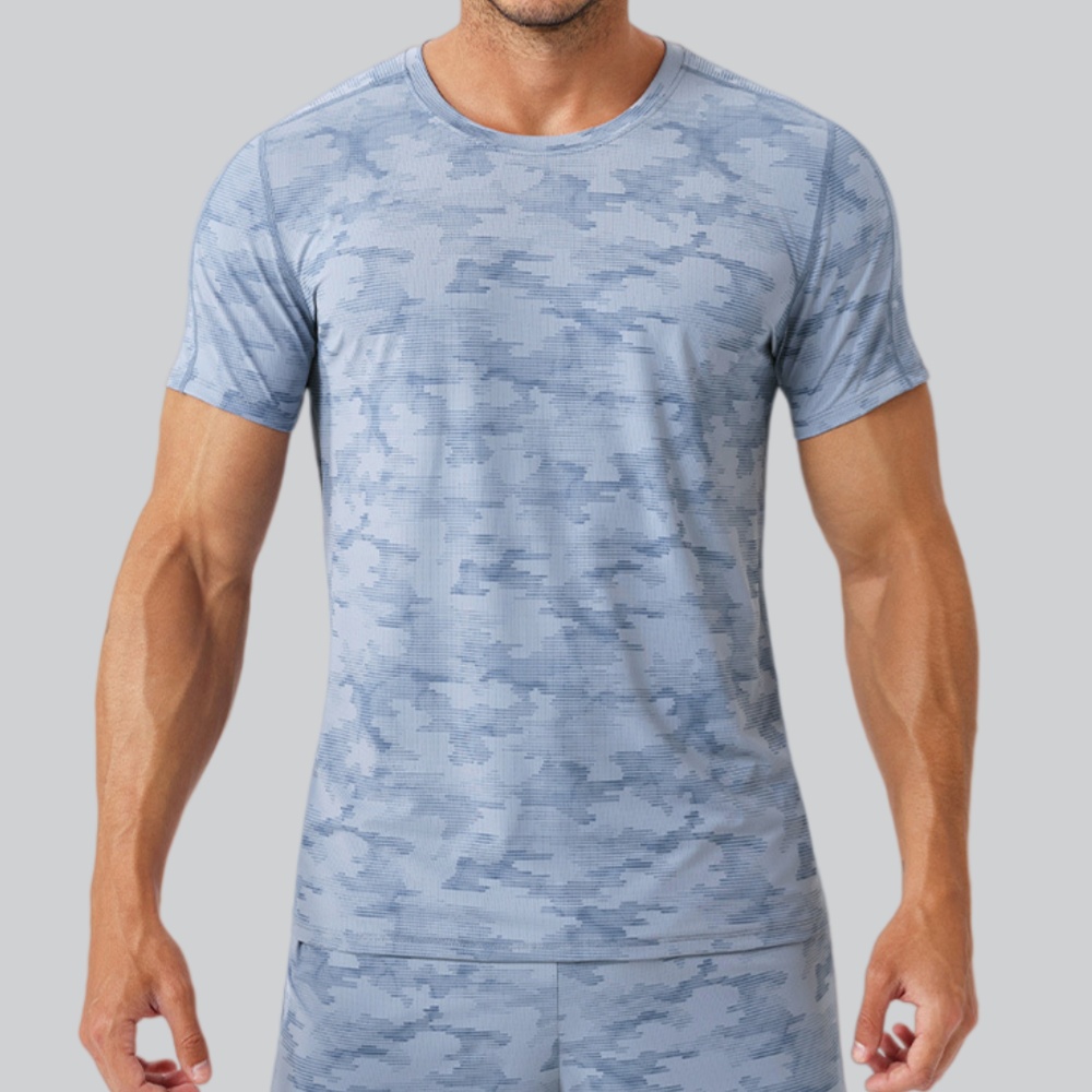 Men's Round Neck T-Shirt Sport - Sports Equipment Logo 评论和价格